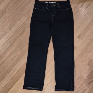 Levi's Women's Dark Indigo Straight-Leg Jeans
